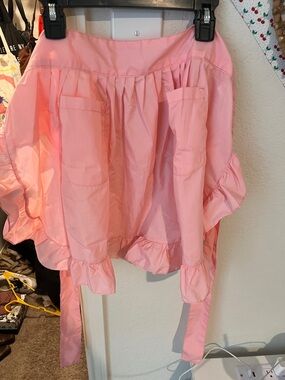 Amazon Pink Ruffled Apron with Pockets